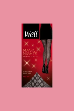Collant Fantaisie Losanges Couture Magic Nights - Noir ébène
