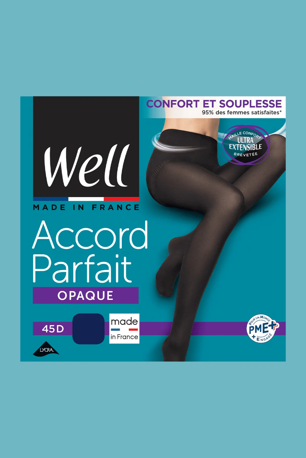 Collant Opaque 45D Accord Parfait - Bleu nuit