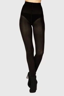 Collant opaque 220D Douceur Cachemire Allure d'Hiver - Noir ébène