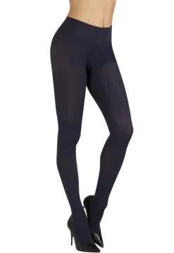 Collant Opaque 60D Well Infini Confort - Bleu de minuit