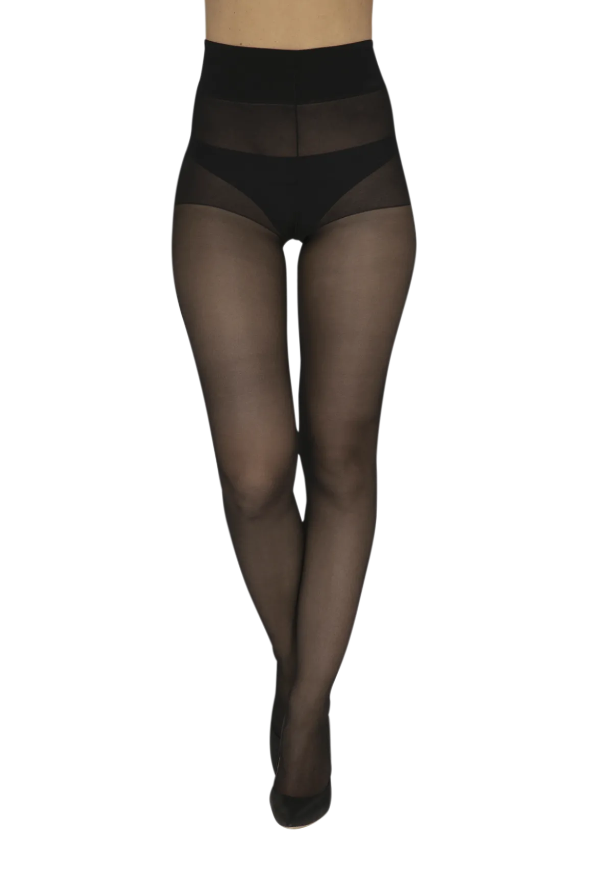 Collant Semi-Opaque 30D sur-mesure Morphologie - Noir
