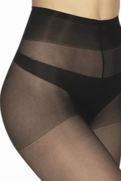 Collant Transparent 19D Elastivoile Satiné - Noir