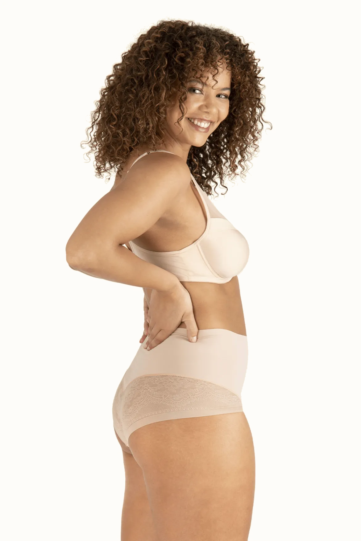 Culotte Dentelle Invisi Galbe - Nude Blush