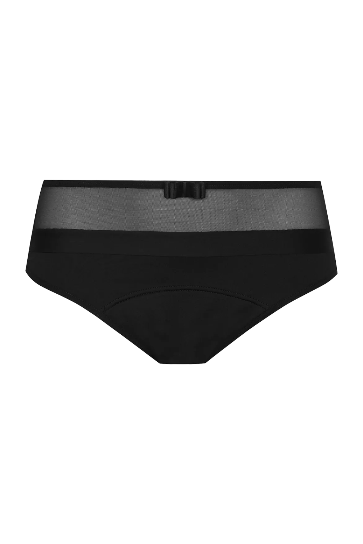 Flux Abondant - Culotte Menstruelle Tulle Design Intimement WELL - Noir