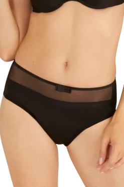 Flux Modéré - Culotte Menstruelle Tulle Design Intimement WELL - Noir