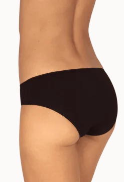 Lot de 3 slips en coton bio Intimement Bio - Graphique / noir / nude