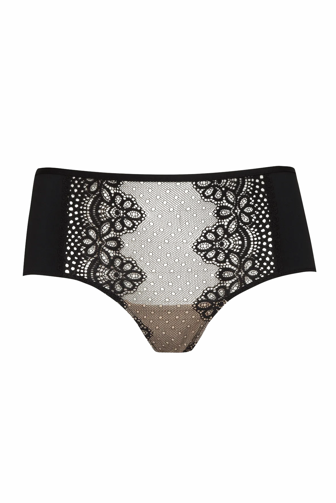 Shorty en dentelle et microfibre L'irrésistible - Noir