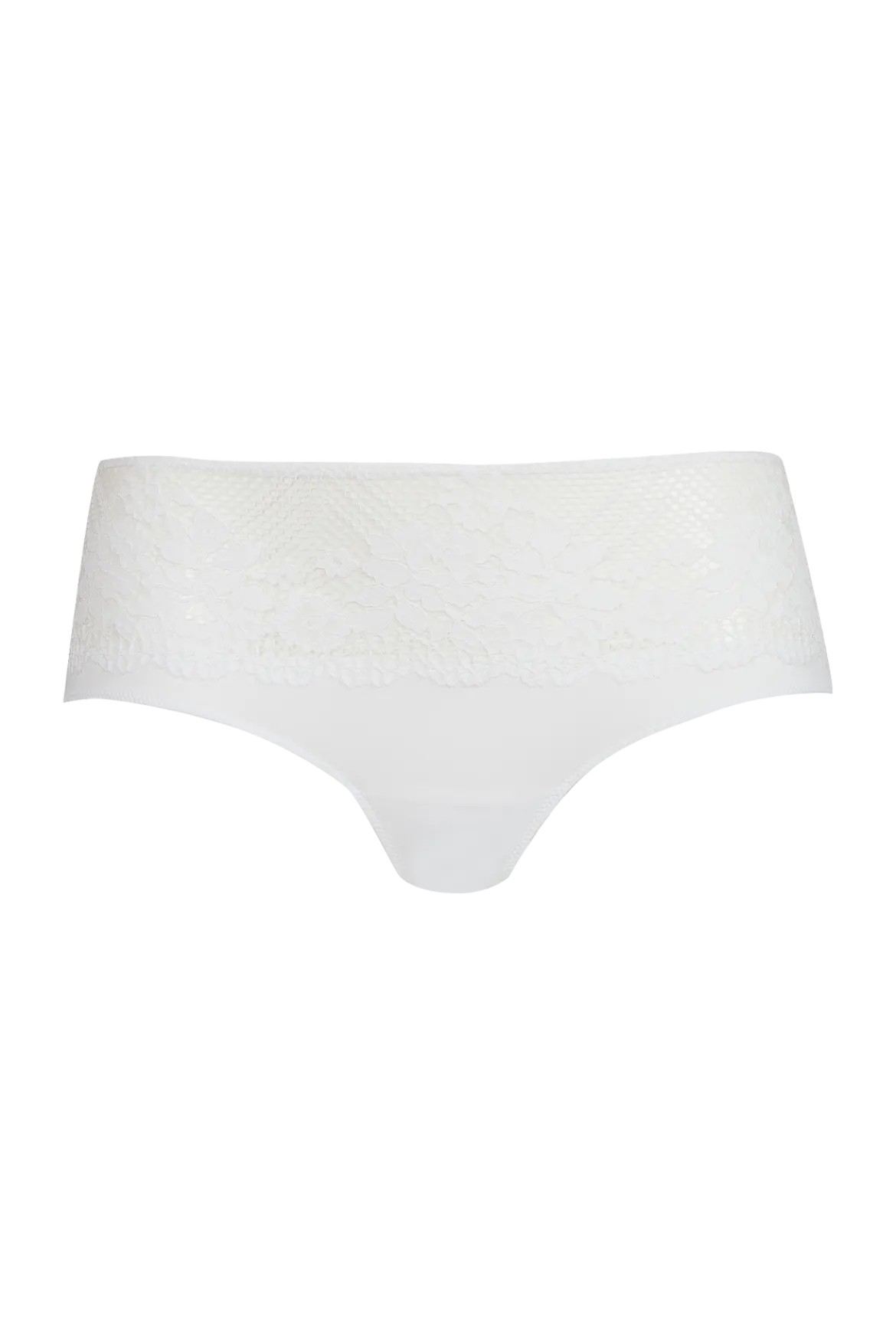 Shorty Résille Florale - Blanc