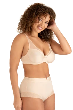 Shorty taille haute Tulle Design - Nude