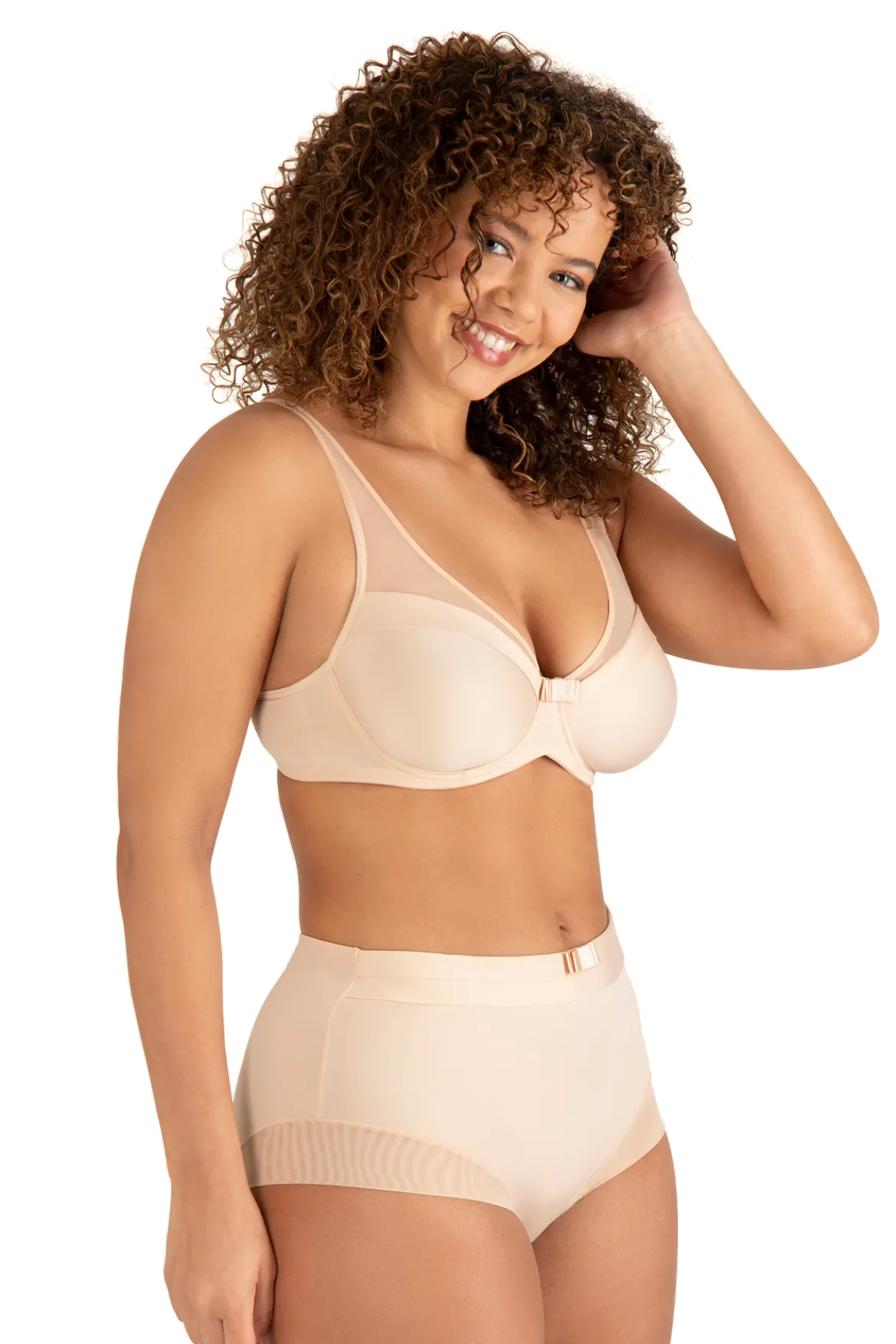 Shorty taille haute Tulle Design - Nude