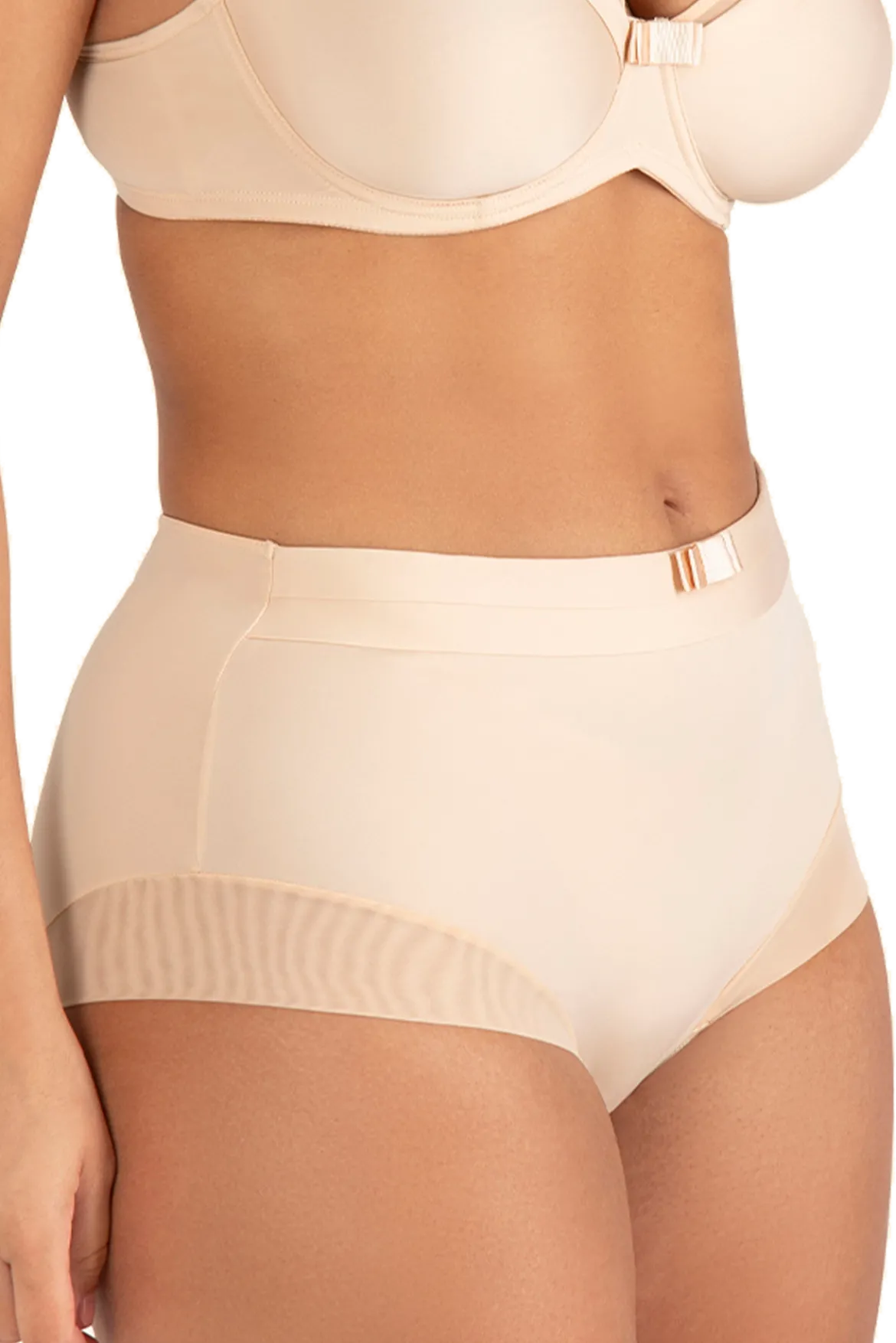 Shorty taille haute Tulle Design - Nude
