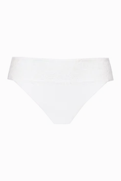 Slip brésilien dentelle et microfibre L'irrésistible - Blanc