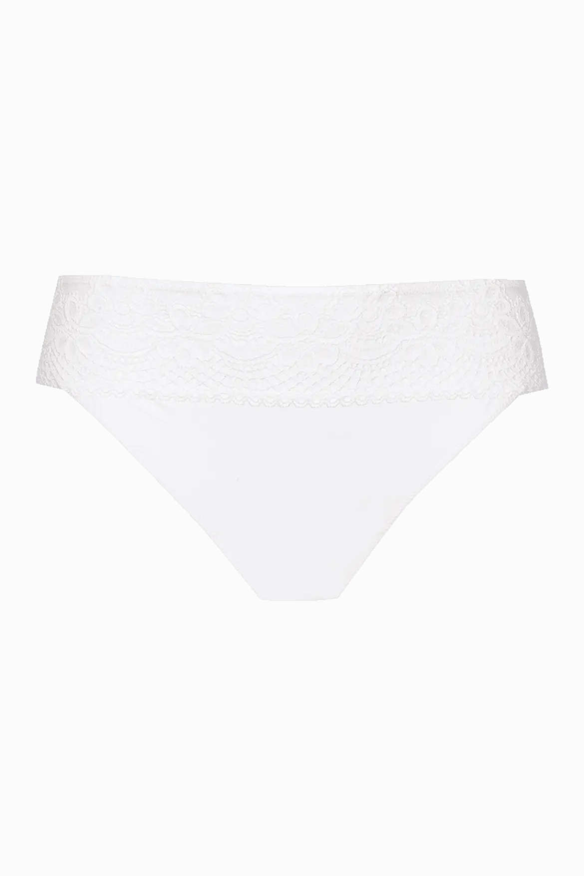 Slip brésilien dentelle et microfibre L'irrésistible - Blanc