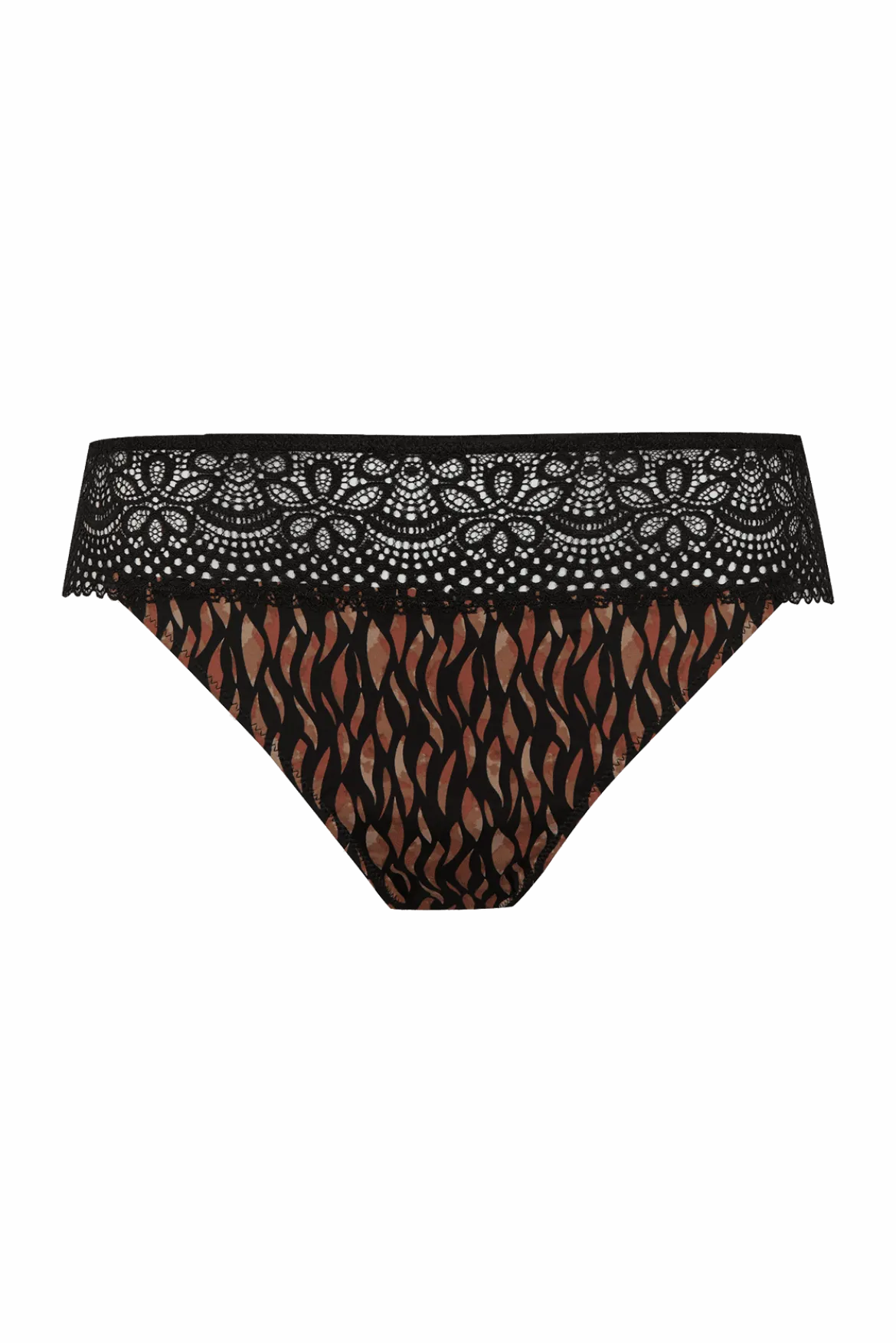 Slip brésilien dentelle et microfibre L'irrésistible - Fauve