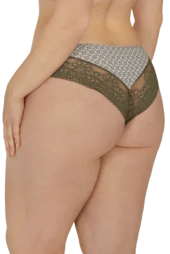 Slip brésilien dentelle et microfibre L'irrésistible - Mosaique