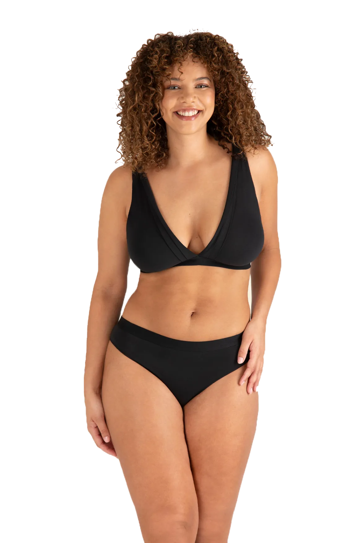 Slip Tulle Design Coton - Noir
