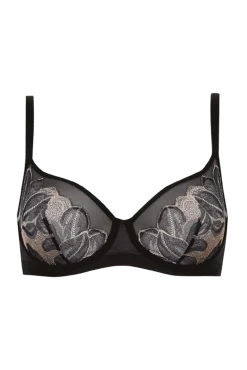 Soutien-gorge à armatures Nymphéas - Noir