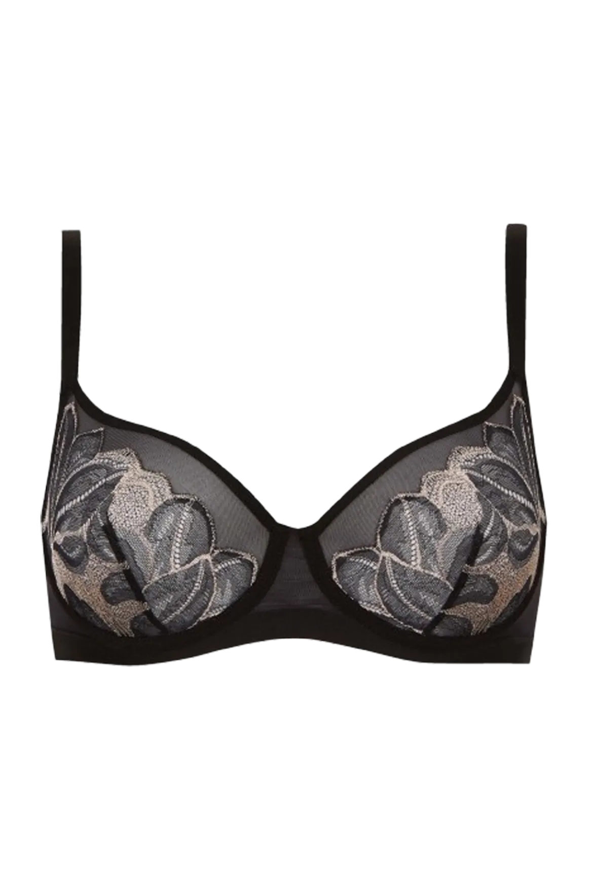 Soutien-gorge à armatures Nymphéas - Noir