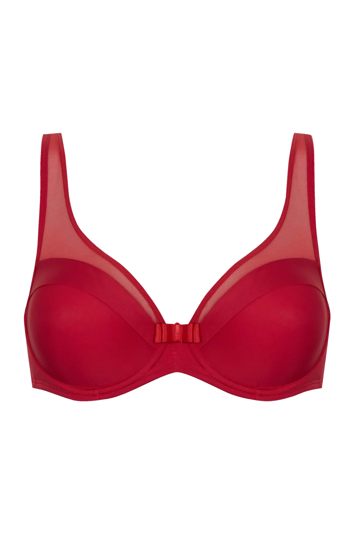 Soutien-gorge à armatures Tulle Design - Rouge ardent
