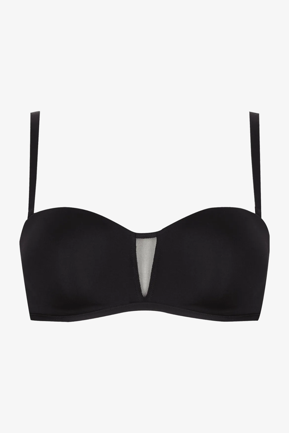 Soutien-gorge bandeau bretelles amovibles invisible Nuances - Noir