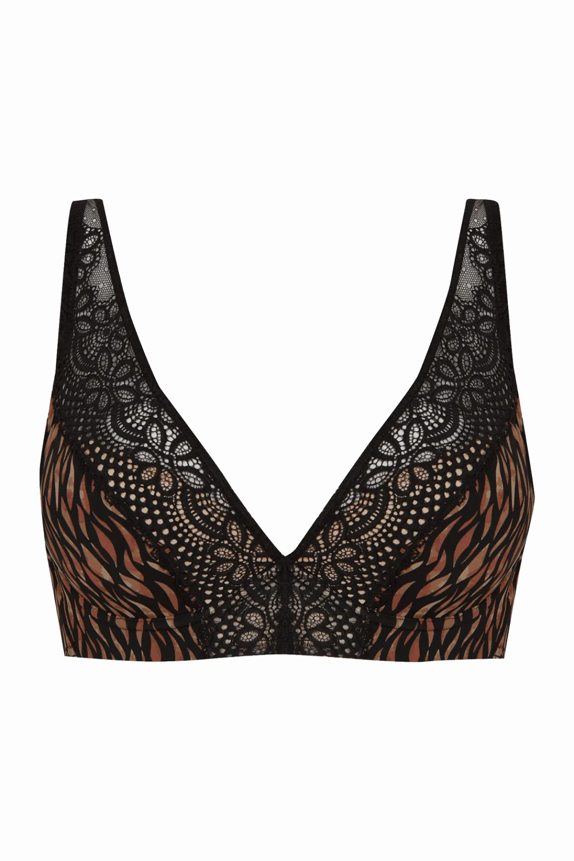 Soutien-gorge coques en dentelle et microfibre L'irrésistible - Fauve
