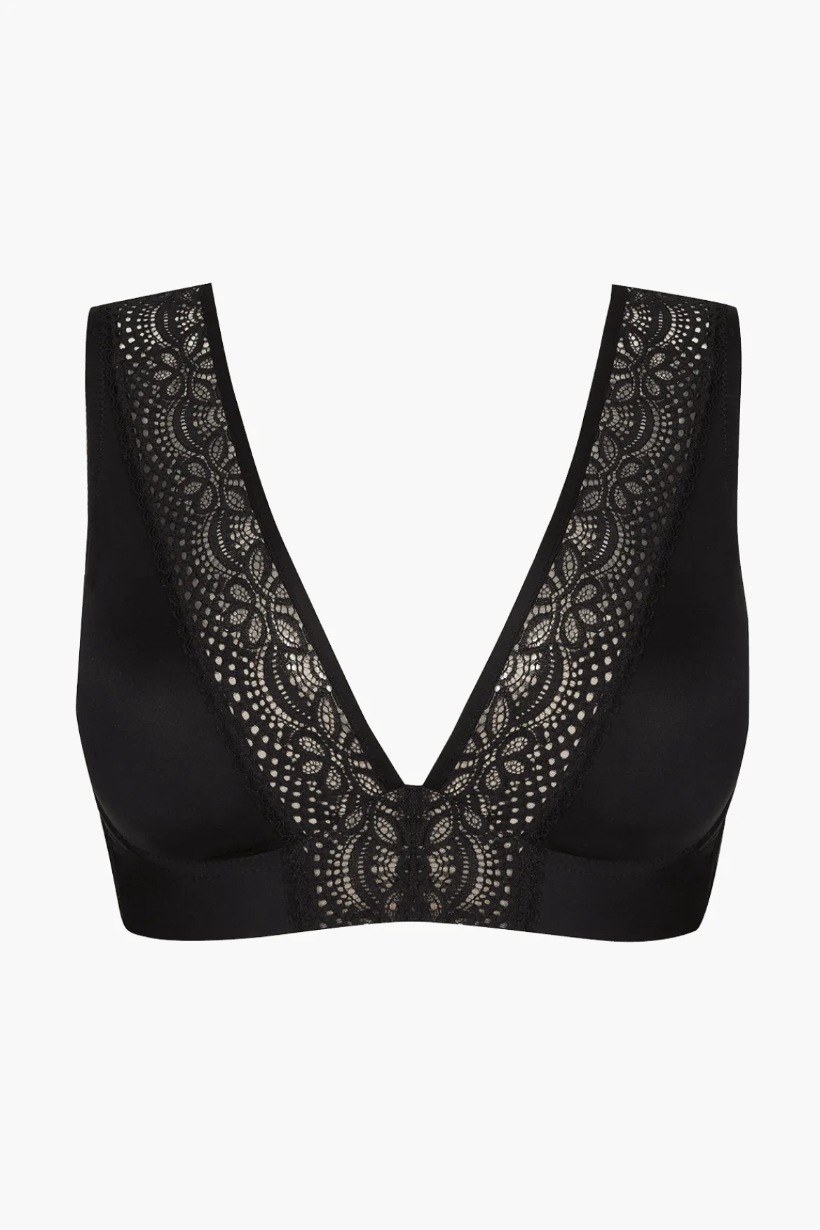 Soutien-gorge coques en dentelle et microfibre L'irrésistible - Noir
