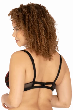 Soutien-gorge à coques Nymphéas - Noir / rouge