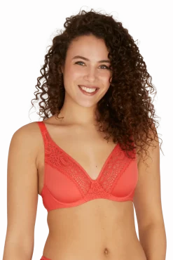 Soutien-gorge foulard à armatures L'irrésistible - Corail