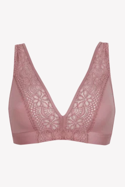 Soutien-gorge foulard sans armatures en dentelle et en microfibre L'irrésistible - Lilas