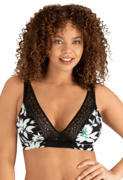 Soutien-gorge foulard sans armatures en dentelle et en microfibre L'irrésistible - Jasmin