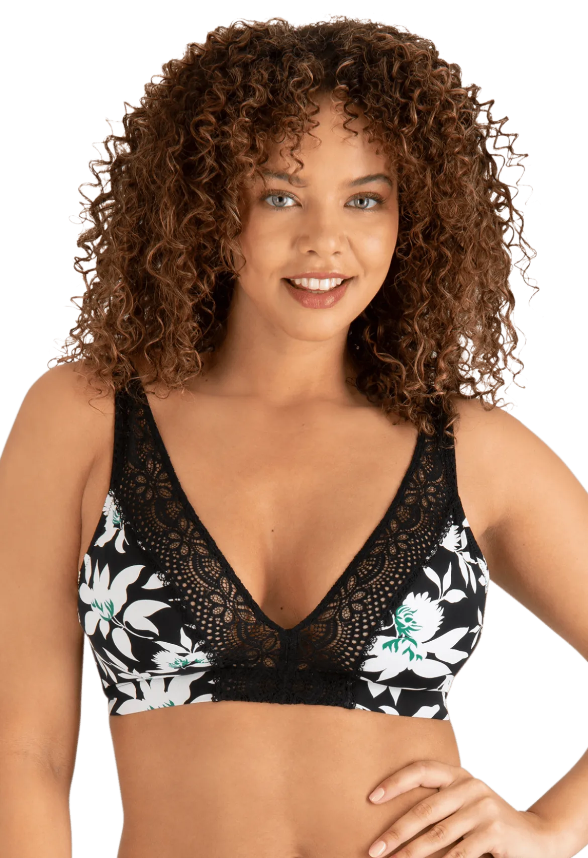 Soutien-gorge foulard sans armatures en dentelle et en microfibre L'irrésistible - Jasmin