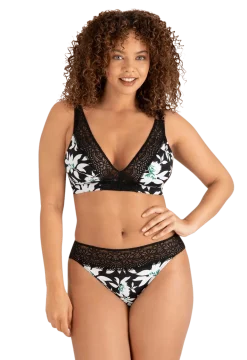 Soutien-gorge foulard sans armatures en dentelle et en microfibre L'irrésistible - Jasmin