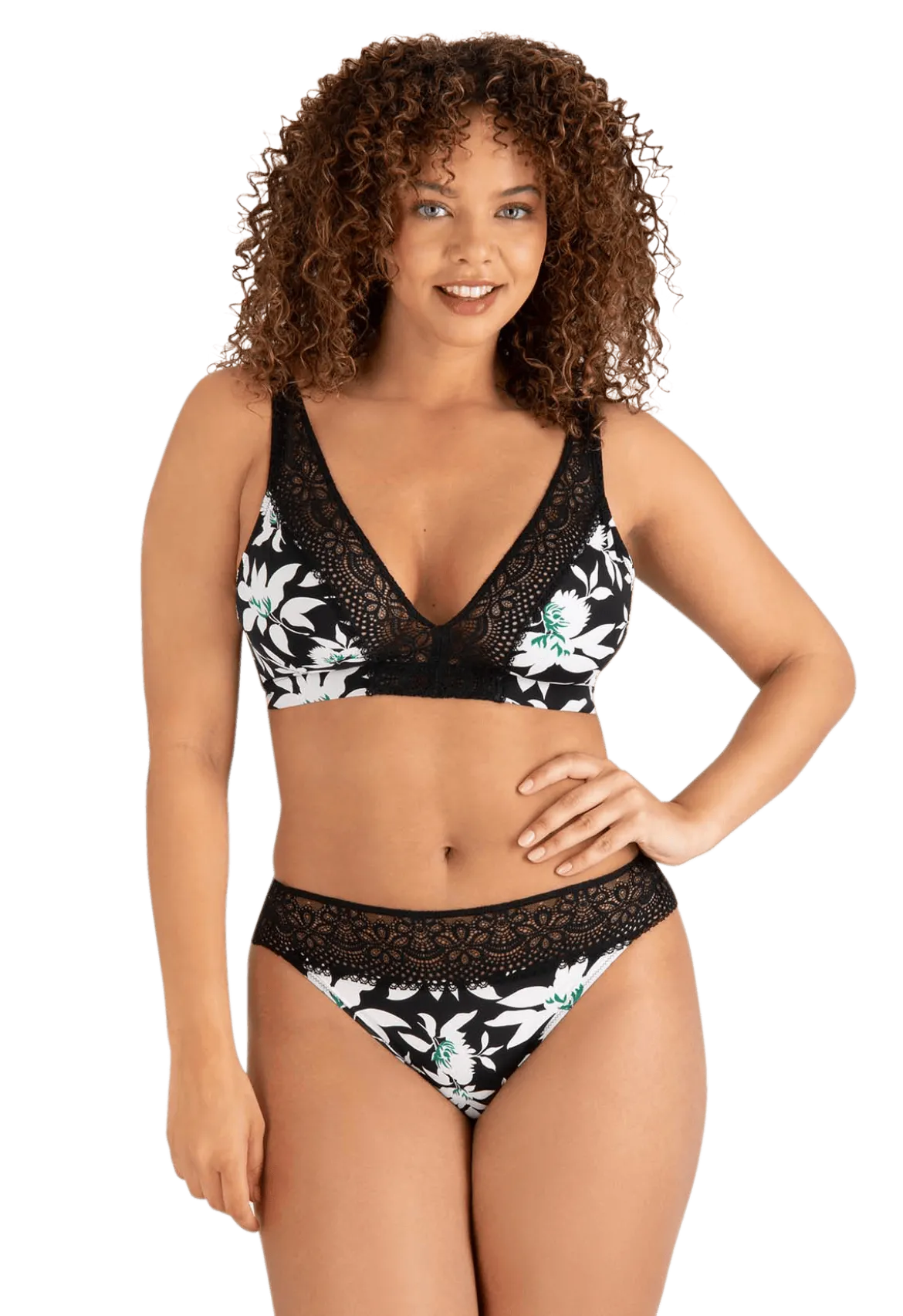 Soutien-gorge foulard sans armatures en dentelle et en microfibre L'irrésistible - Jasmin
