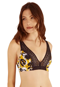 Soutien-gorge foulard sans armatures en dentelle et en microfibre L'irrésistible - Esquisse