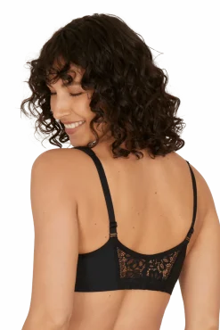 Soutien-gorge sans armatures agrafage avant Well Allure L'Elégante - Noir