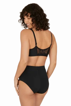 Soutien-gorge sans armatures agrafage avant Well Allure L'Elégante - Noir
