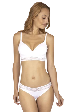 Soutien-gorge sans armatures coques souples Arty Graphik - Blanc