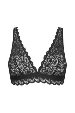 Soutien-gorge sans armatures Dentelle Audacieuse - Noir
