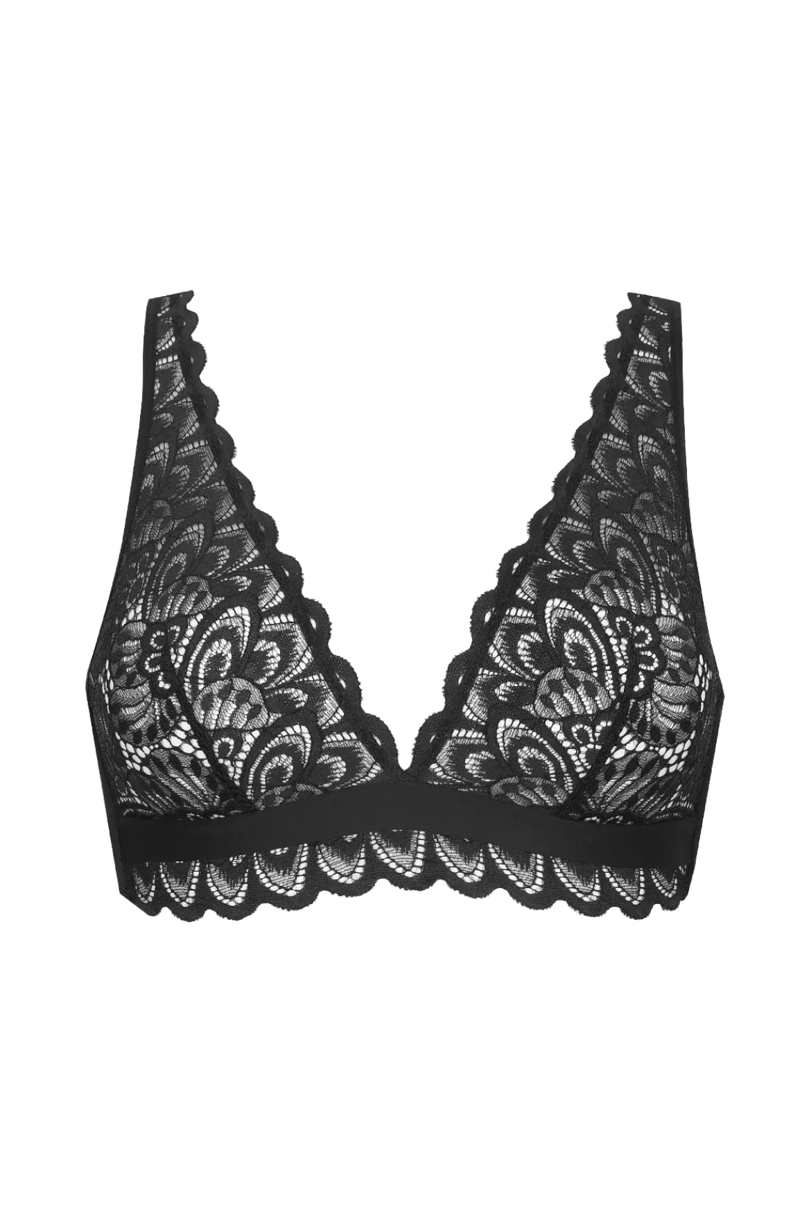 Soutien-gorge sans armatures Dentelle Audacieuse - Noir