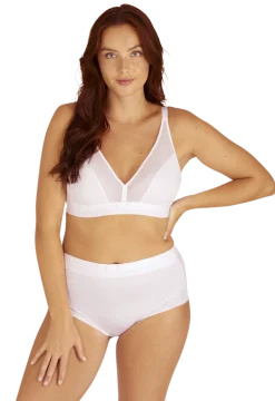 Soutien-gorge sans armatures Tulle Design - Blanc
