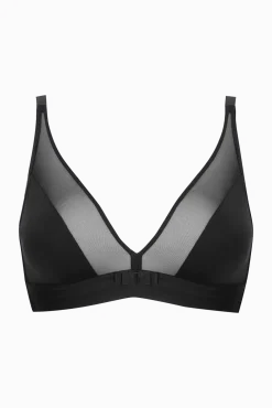 Soutien-gorge sans armatures Tulle Design - Noir