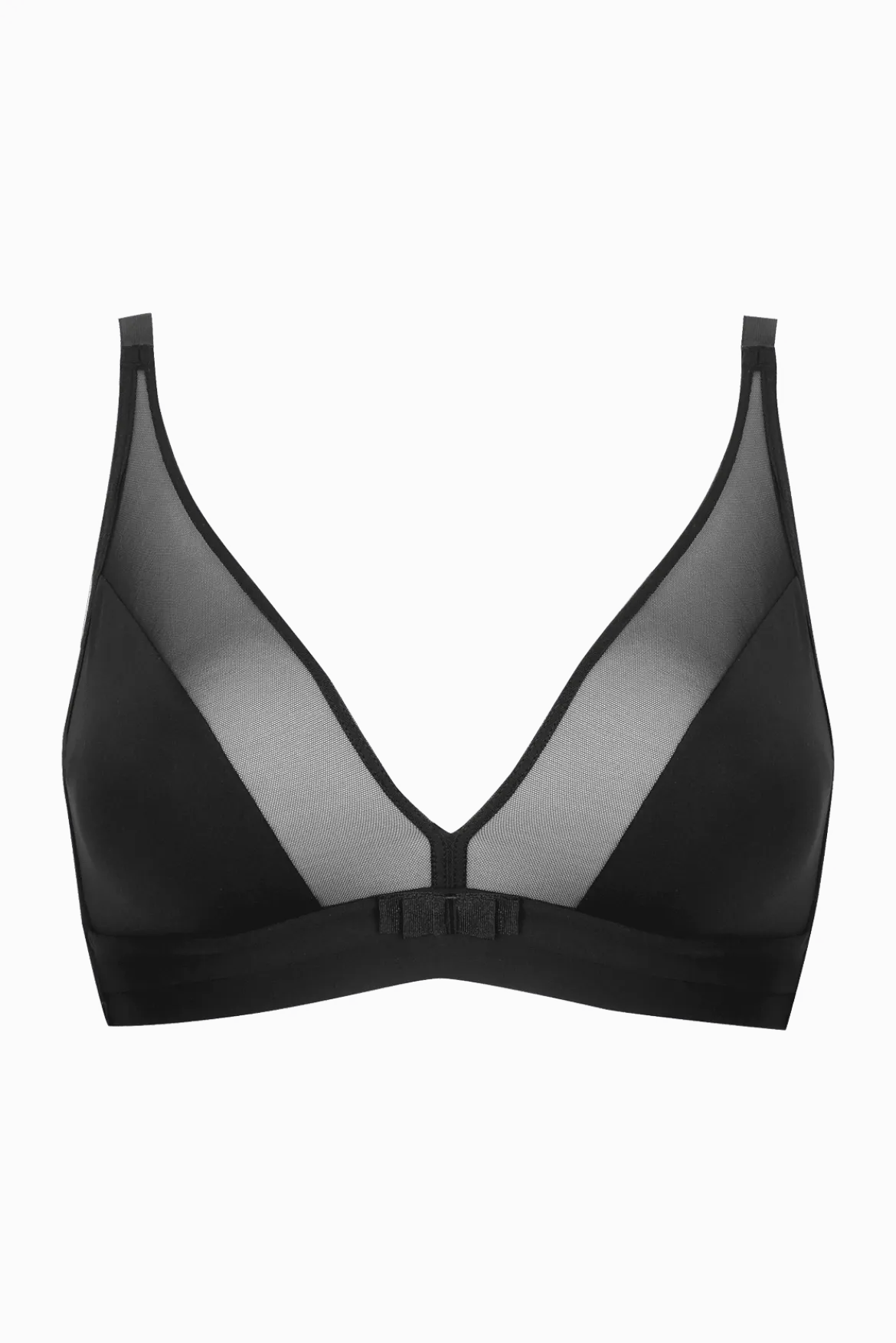 Soutien-gorge sans armatures Tulle Design - Noir