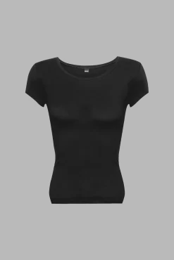 Top Manches Courtes Allure d'Hiver - Noir